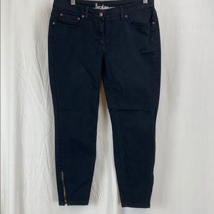 Boden black zip ankle skimmer jeans petite